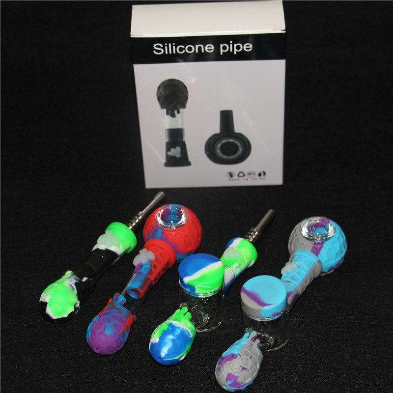 

Multifuction Silicone Spoon Hand Pipe Silicon Mini Water Pipes Dabble for Dry Herb