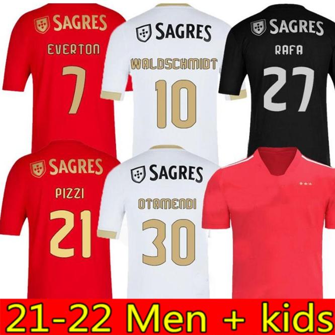 

20 21 22 benfica soccer jerseys home away OTAMENDI GRIMALDO 2021 2022 RAFA jota Pizzi SEFEROVIC PEDRINHO men kids football shirt, Black;yellow