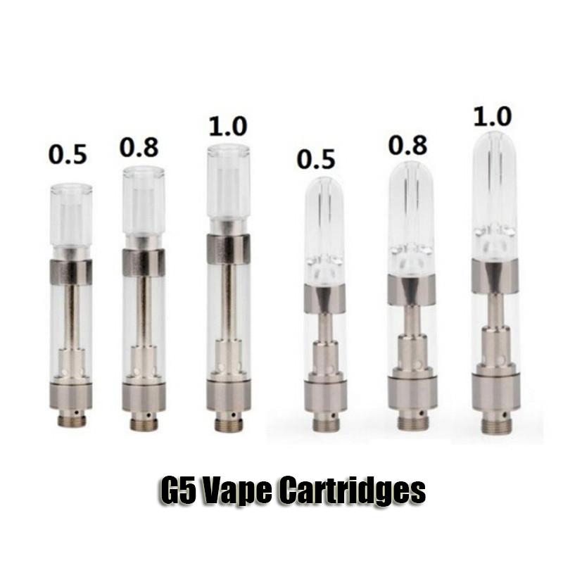 

Top Quality Dank Vapes Atomizer empty pen cartridge 510 Thread ceramic coil dab G5 carts vaporizer Vape electronic Cigarette Cartridges