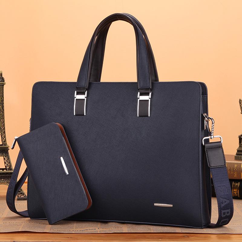 

Briefcases Portable Leather Briefcase Men's Luxury Organizer For Documents Detachable 15 Inches Laptop Bag Folder A4 Luggage, 11023