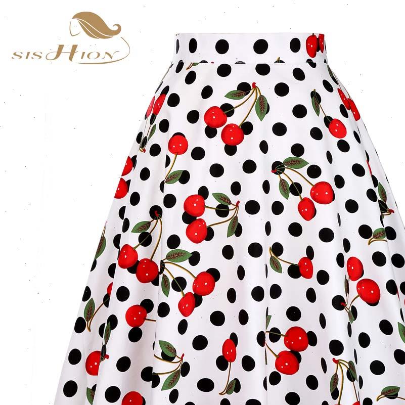 

vintage vd0020 jupe femme womens skirts high waist cotton swing retro black plaid faldas summer
