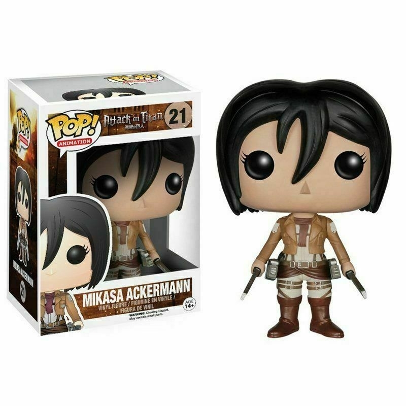 

Funko pop #21 Q version attacking giant Mikasa Ackermann hand-made toy