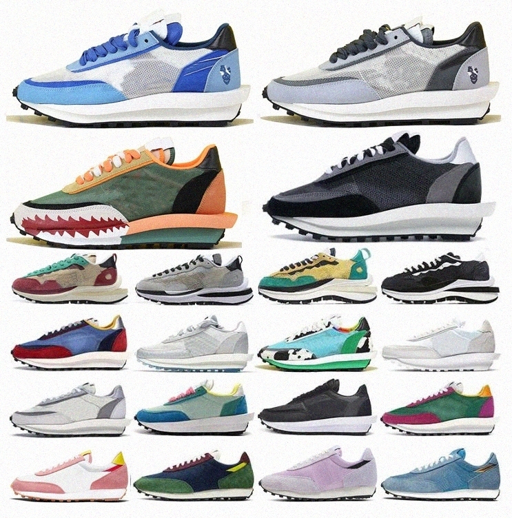 

Designer Sacai Varsity Blue ldv waffle Daybreak Mens Casual Shoes Summit White Black Nylon Wolf Grey platform Women men trainers Sports Sneaker, 40