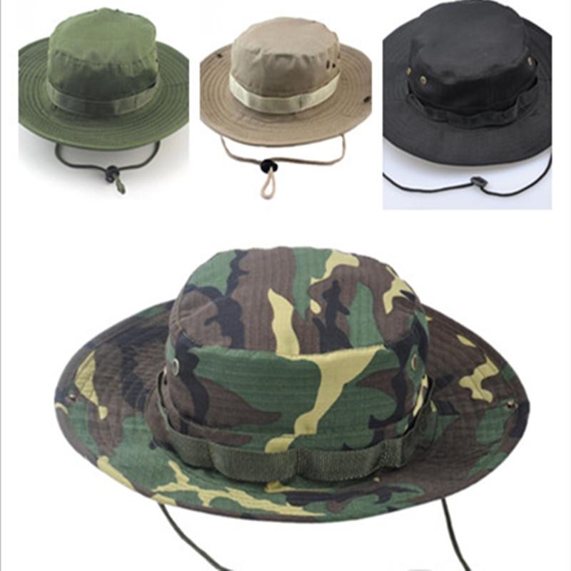 

Outdoor Hats Military Tactical Cap Men Camouflage Boonie Hat Sports Army Training Sun Protector Bucket Fishing Hiking Hunting, Random
