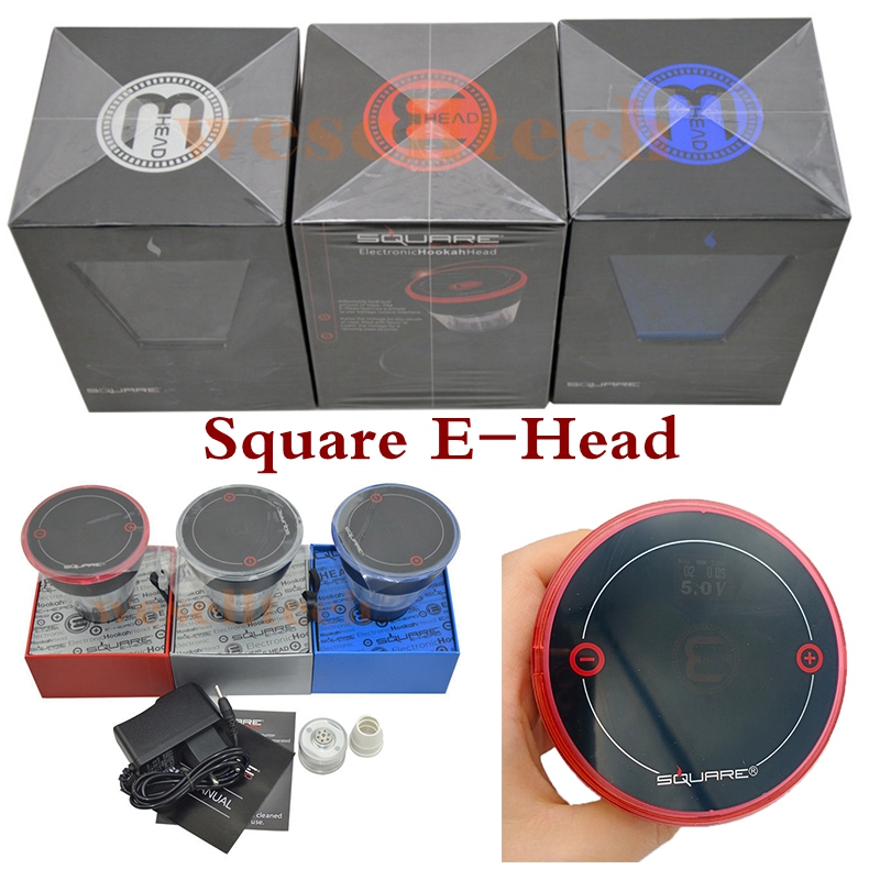 

TOP Quality Square E Head Ehead Hose Kit Mini Shisha Cartridge Refillable Ehookah Disposable Hookah 2000mAh Vaporizer 8ml Heads Tank Wholesale, Multi