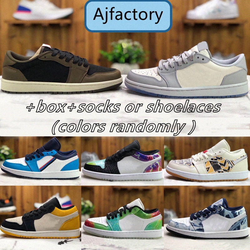 

High quality Jumpman Low 1 1s basketball shoes top black toe court purple SP Travis Scotts men women sneakers OG All colors J3aw#
