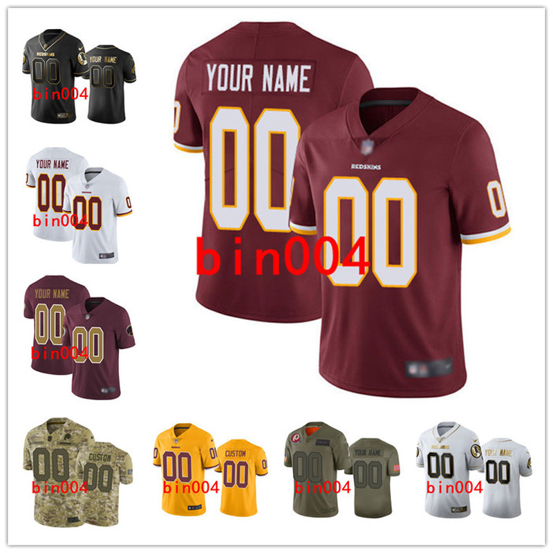 

Customized Football Limited Jersey WashingtonRedskinsMEN WOMEN YOUTH Alternate 80th Anniversary 100% embroidery S-6XL, Black;red