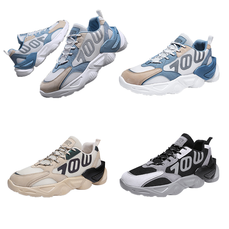 

2021 casual men's sports shoes dad color matching fashion summer outdoor black blue basketball training fitness running sneakers D171