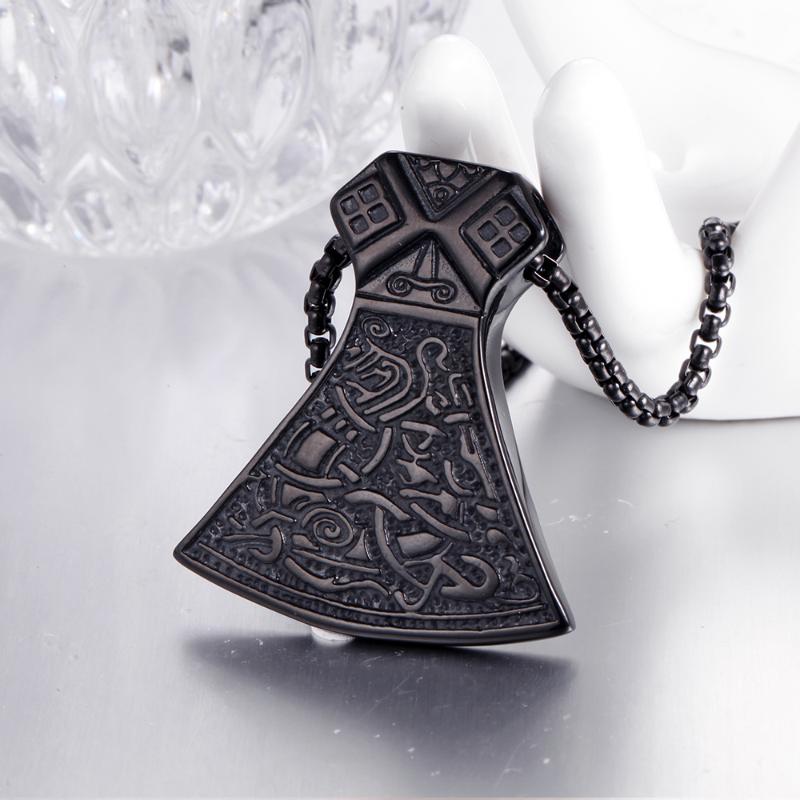 

Pendant Necklaces Trendy Personality Raytheon Hammer Punk Men Stainless Steel Gold Black Silver Color Hip Hop Party Gift