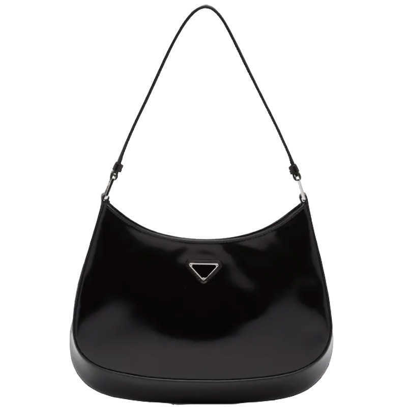 

Luxury Wholesale Fashion Bag 2021 new Cleo white hobo underarm leather women's advanced sense single shoulder medieval half moon, Metallic silver / small