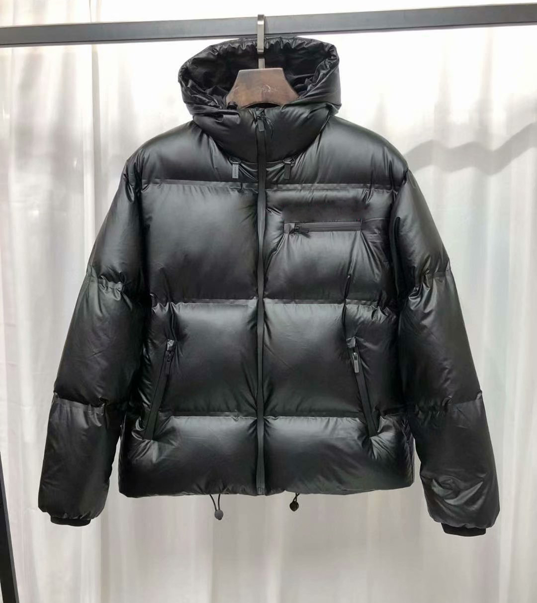 

DUYOU Men's Silhouette Hooded Outwear Duck Down Jacket Coat S|419412517, Black