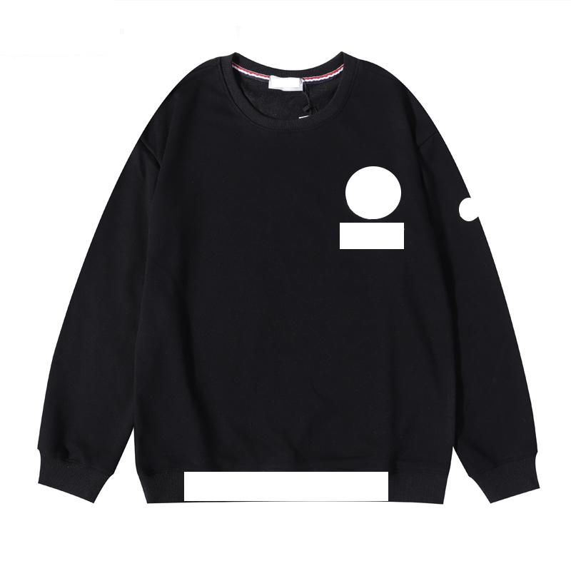 

monclair france mens hoodies sweatshirts france brand maya men casual logo long sleeve couple o-neck sweatshirt, Black