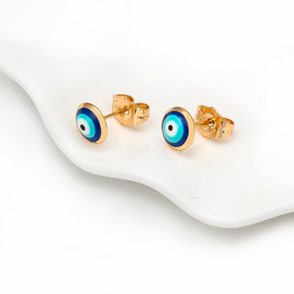 

S2231 Fashion Jewelry Evil Eye Stud Earrings Blue Eyes Earring