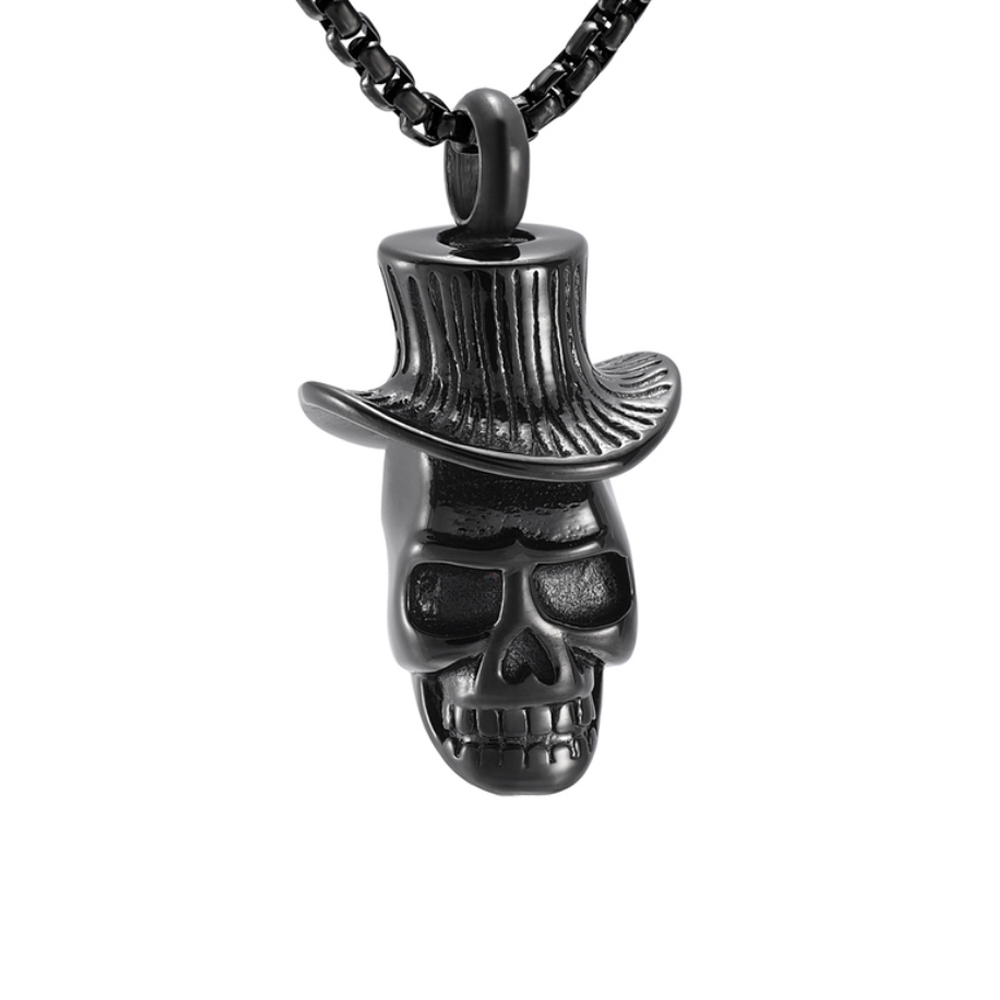 

Stainless steel skull shape cremation pendant, can put ashes and hair to commemorate/family or pet keepsake, wholesale