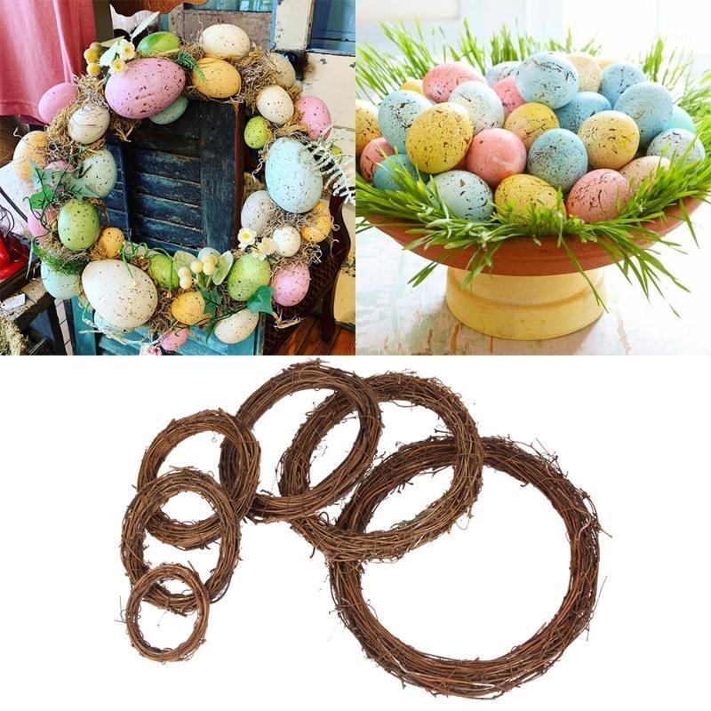 

Party Decoration 1Pack Easter Eggs DIY Foam Rattan Ring Crafts For Home Supplies Door Hanging Decor