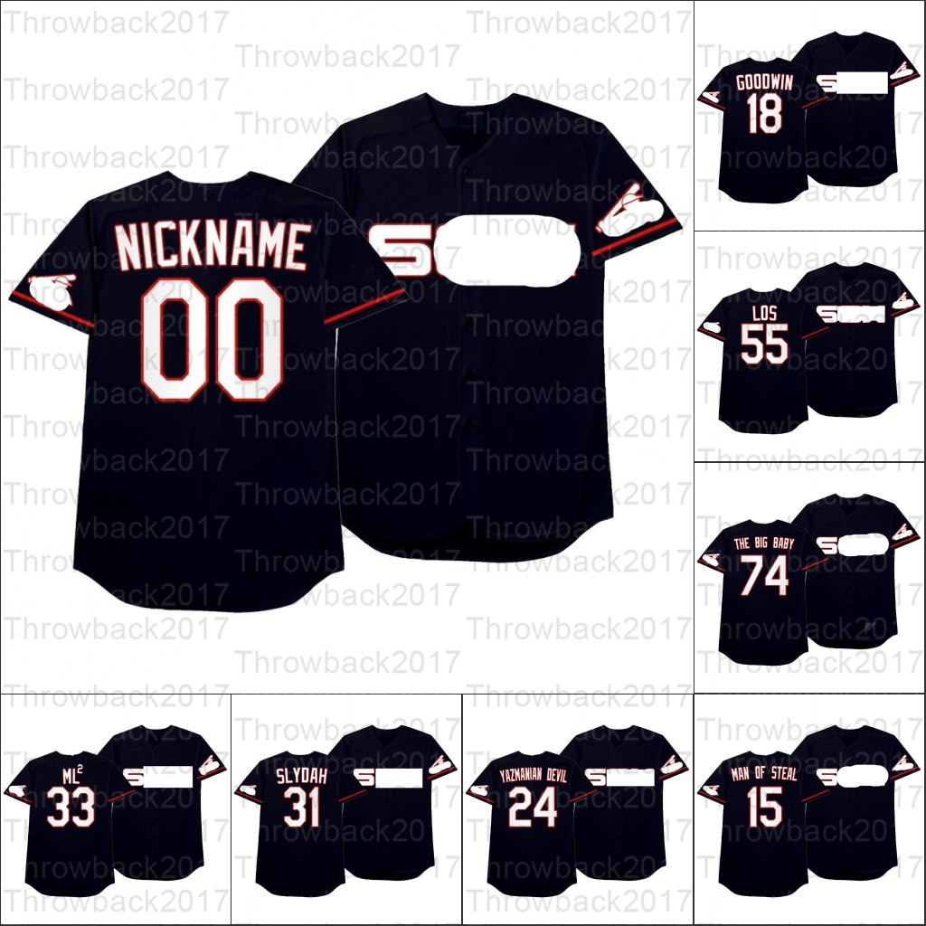

2021 Players' Weekend baseball Jerseys 74 Eloy Jimenez 79 Jose Abreu 15 Adam Engel 45 Jon Jay 34 Michael Kopech 23 Robin Ventura, Men/coolbase