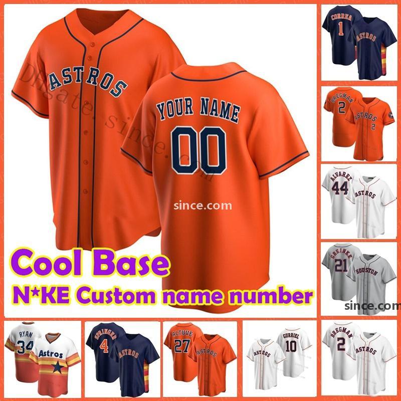 

27 Jose Altuve Jersey Jeff Bagwell 7 Craig Biggio Carlos Correa 2 Alex Bregman Astros George Springer CUSTOM 20 21 Houston Baseball Jerseys, Blue;black