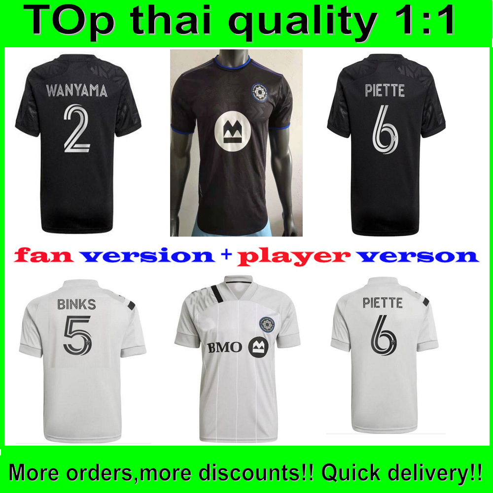 

Top thai Club de Foot Montréal HOME CF MONTREAL SOCCER JERSEYS Impact 21 22 AWAY WANYAMA MIHAILOVIC PIETTE QUIOTO MLS fan and palyer version customized name, Away fan version