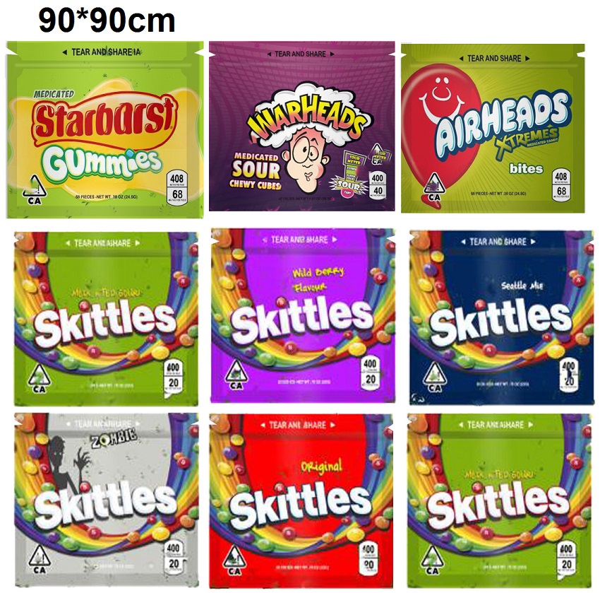 Starborst Gummies Skittles Airheads Warheads Mylar Package Bags Pack Smell Proof Resealable Zipper Pouch Packing Dry Tobacco-image-688067338