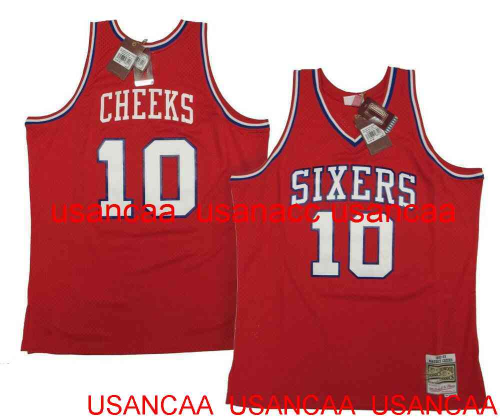 

Stitched 1982 Maurice Cheeks #10 Mitchell & Ness Swingman Jersey custom men women youth basketball jersey -5XL 6XL, Red