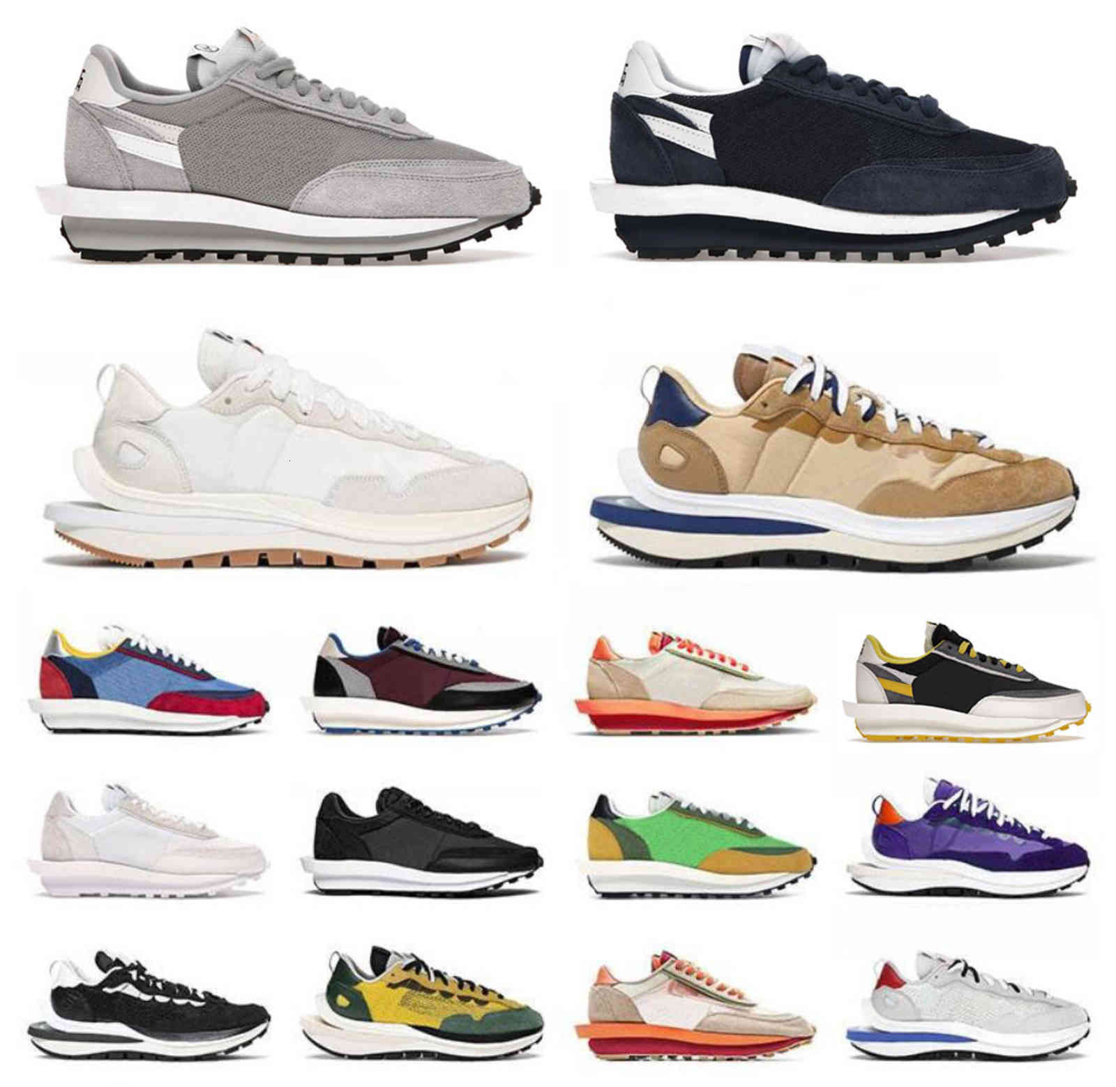 

2021 Authentic Fragment LDWaffle LDV Shoes Blue Void Wolf Grey White Sail VaporWaffle Black Trainers Men Women Outdoor Sports Sneakers With box