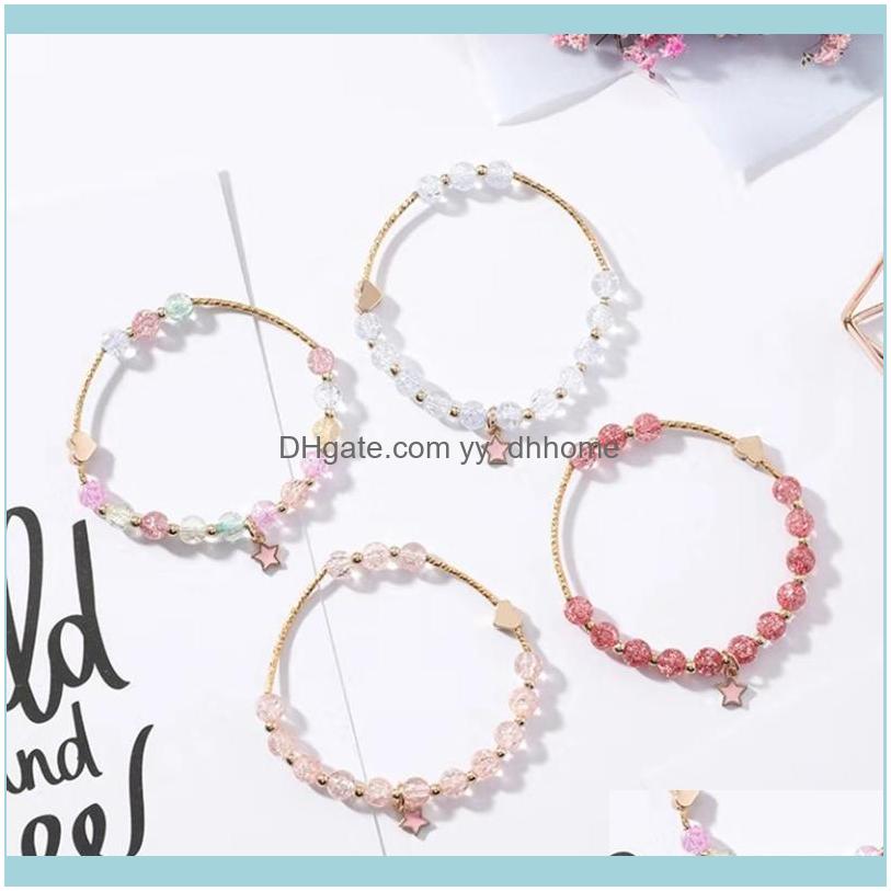 

Link, Bracelets Jewelrylink, Chain Japan And South Korea Wild Simple Explosion Bracelet Temperament Sweet Exquisite Love Five-Pointed Star E