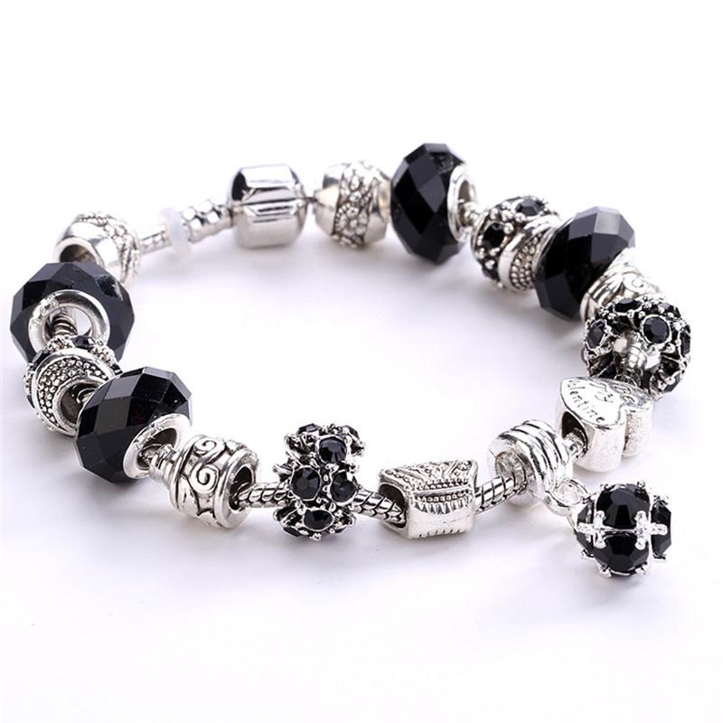 

Link, Chain Fashion Bracelet Jewelry Women Gift For Your Girl Crystal Black Red Blue Purple