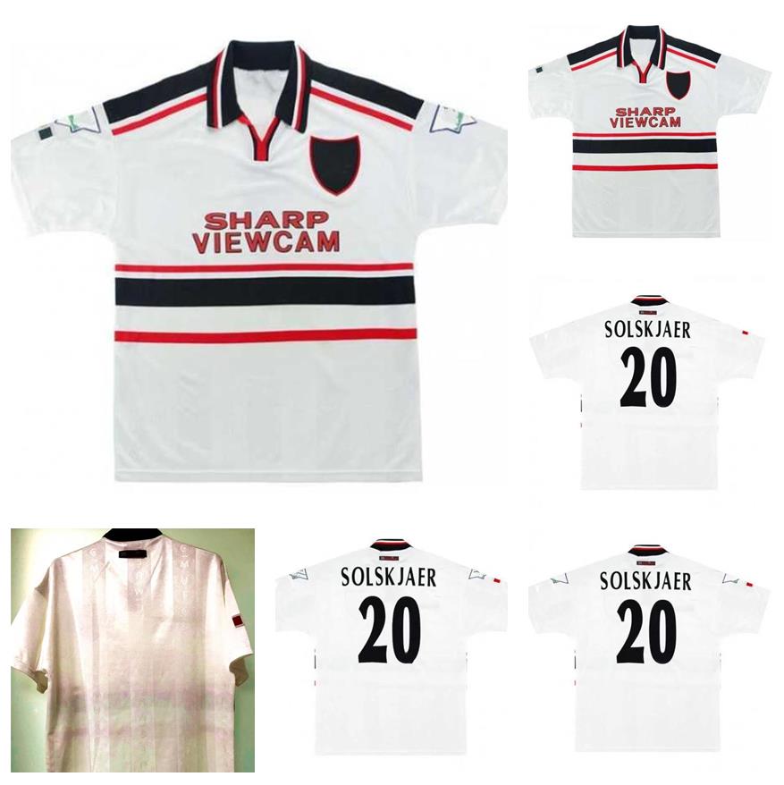 

TOP quality Velvet 1997 1998 Man Unite away retro Classic soccer jerseys 97 98 BECKHAM #7 Giggs football shirt Solskjaer retro jersey, No patch