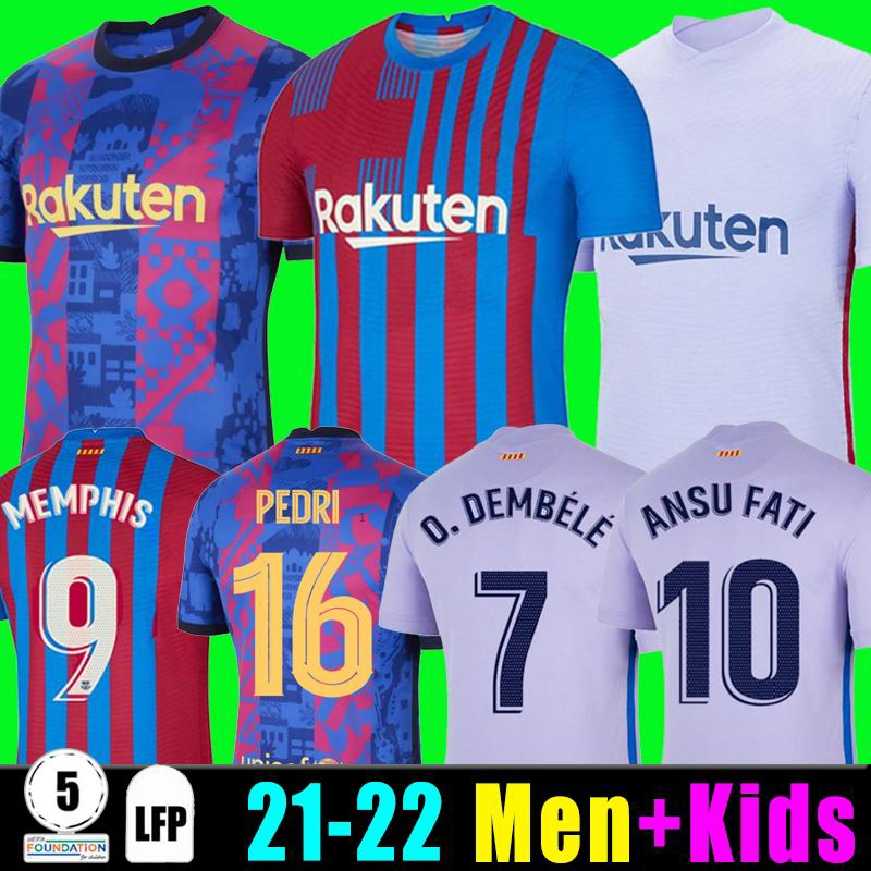 

Camisetas de football MEMPHIS PEDRI Kun Aguero barcelona Fans Top soccer jerseys BARCA FC 21 22 ANSU FATI 2021 2022 Dest F. JONG DEST kit shirt men kids sets socks, Kid kit