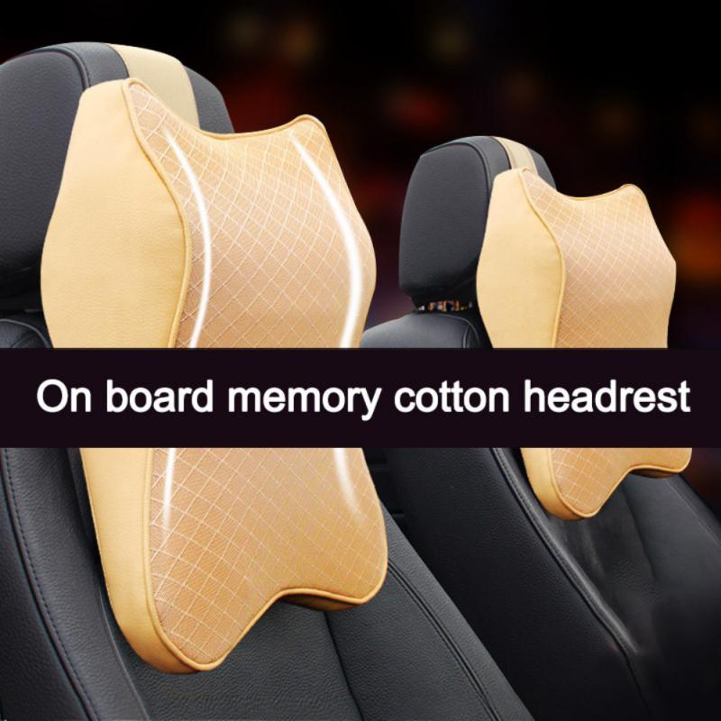 

Seat Cushions Car Neck Headrest And Head Support Memory Foam Pillow Auto Protector Breathable Mesh Pad