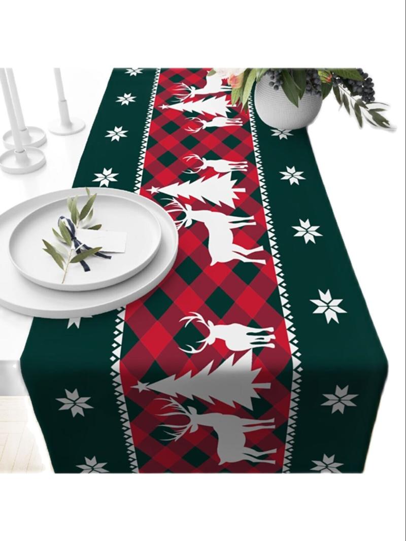 

Christmas Decorations Gift Snowman Table Runner Merry Decor For Home 2022 Ornaments Year's 2021 Navidad