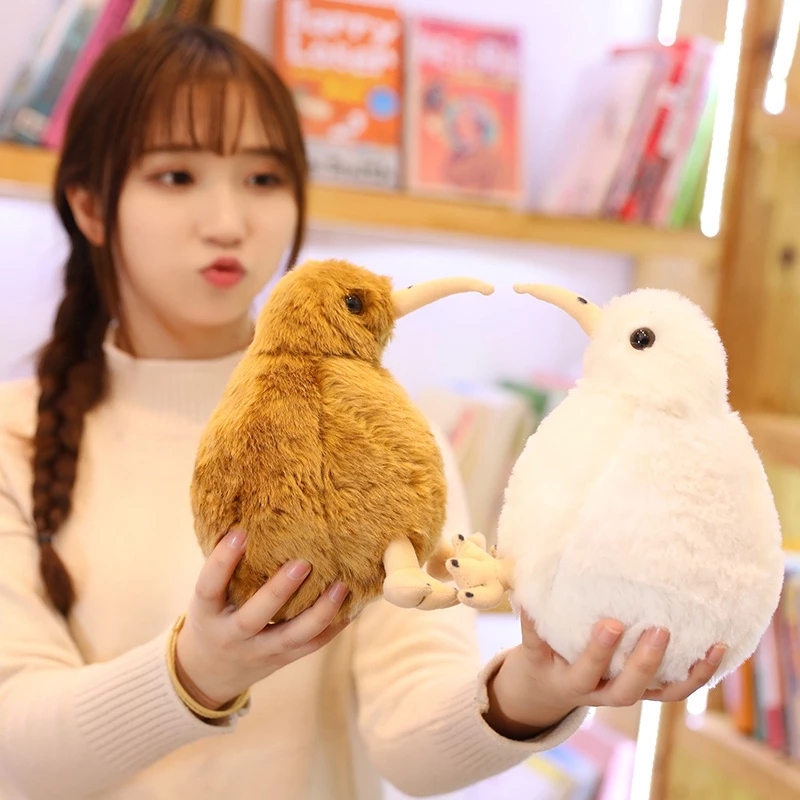 

20cm 30cm 50cm Simulation Animal Kiwi Bird Plush Toy Soft Stuffed Cartoon Lifelike Birds Doll Kids Toys Home Decoration for Children Birthday Christmas Gifts LA250, White