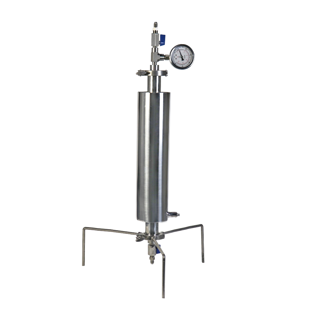 Zoibkd alimentation BHO Kit d'extracteur en boucle fermée D-90G Chambre à vide en acier inoxydable avec jauge de pression Affichage de la jauge d