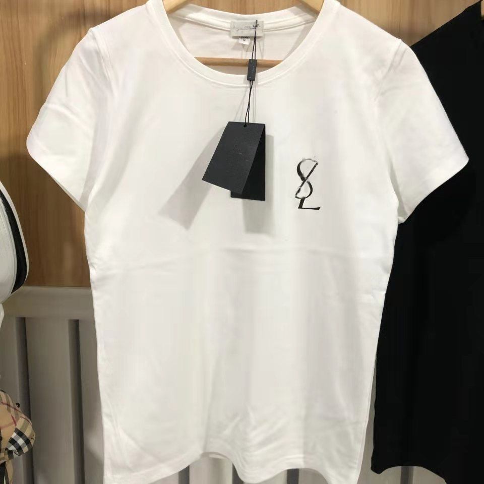 

2021 Men's Classic T-Shirt Luxury Print Short Sleeve Summer Fashion Sportswear Ladies 2 Color Wholesale, White;black