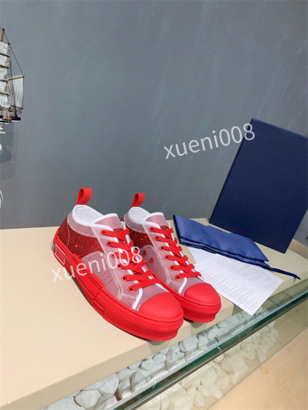 

2022 Top Quality New shoe Designer transparent 35-41 printing luxury high-top Genuine Leather casual shoes b22 canvas man woman fashion sneakers rx211102, Choose the color
