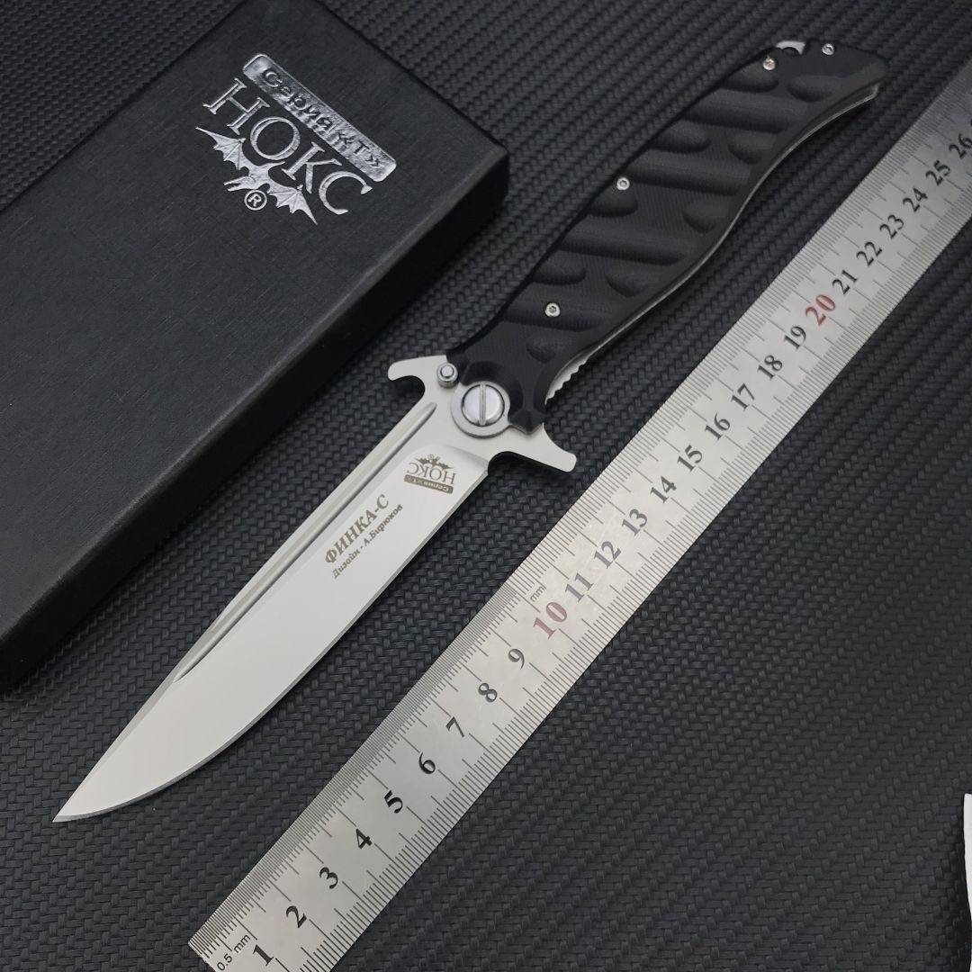 

Russian-HOKC Tactical Folding Knife D2 steel blade G10 handle NOKS Knives integration outdoor survival camping self-defense tools