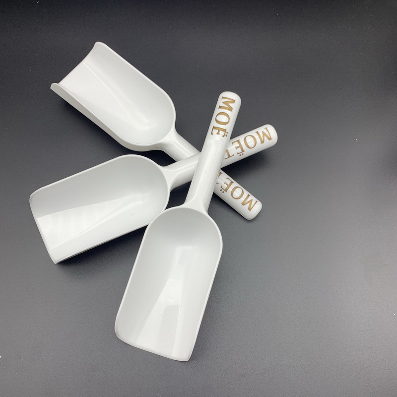 

3pcs White Plastic Ice Bucket Accessory Shovel Ice small Scoop