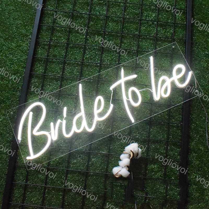 

Led Neon Sign Custom bride tobe Model Square With Transparent Backplane AC100-240V SMD2835 UK EU US AU Plug For Signature Bar Shop Wedding Decoration Birthday Gift DHL
