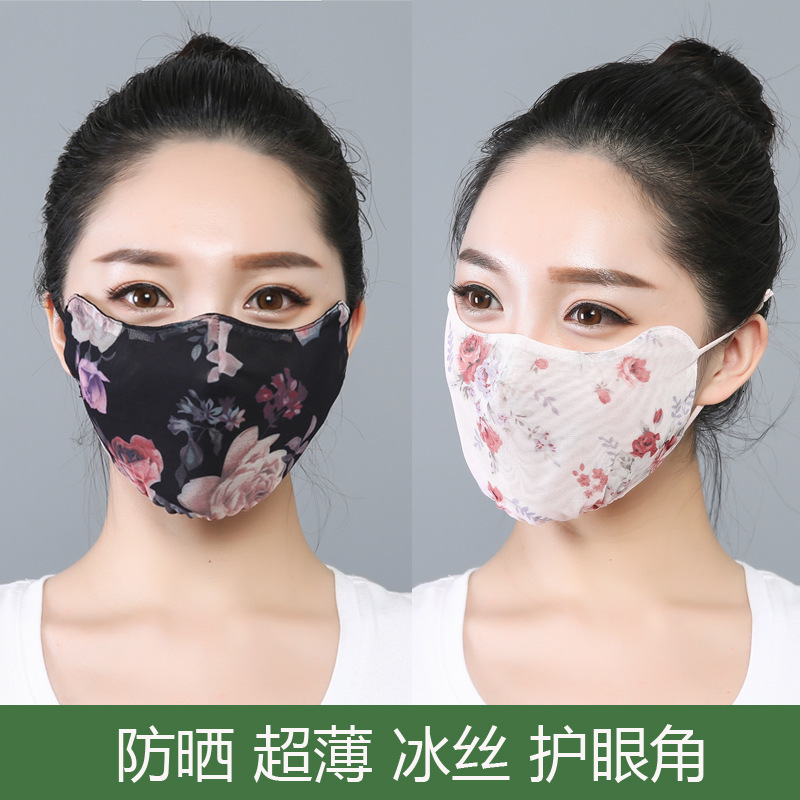 

three dimensional eye thin sunscreen mask printing breathable fashion ice mh women's korean face protection summer