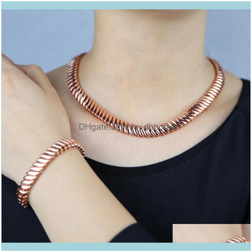 

Necklaces & Pendants Jewelryarrival Classic European Design Fashion Women Jewelry Rose Gold Sier Color 10Mm Herringbone Snake Chain Choker N