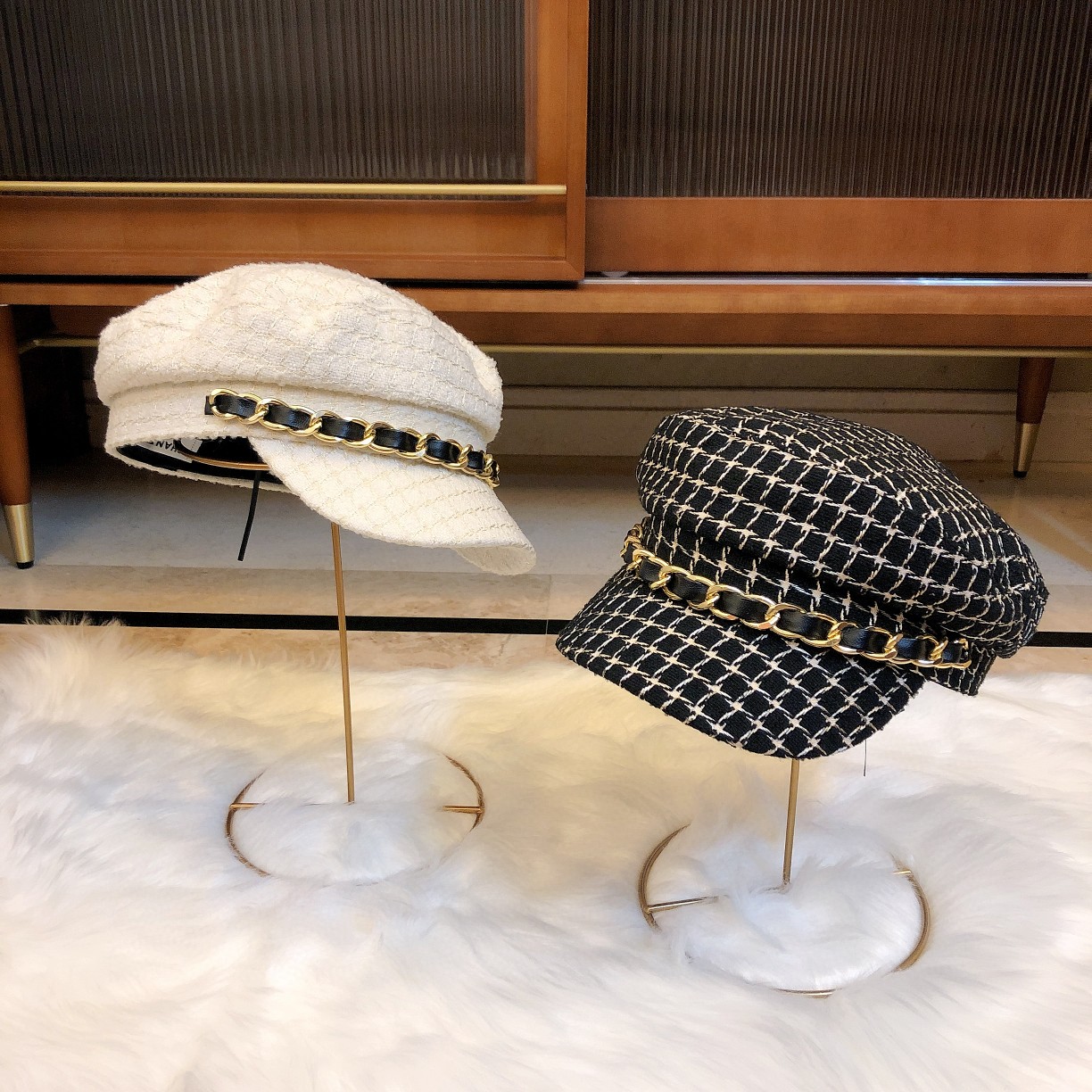 

classical Houndstooth Hat designer Berets Women Men Street Fashion Style Newsboy winter Hats Black Beret Flat Top Caps Drop Ship Cap, Blue;gray