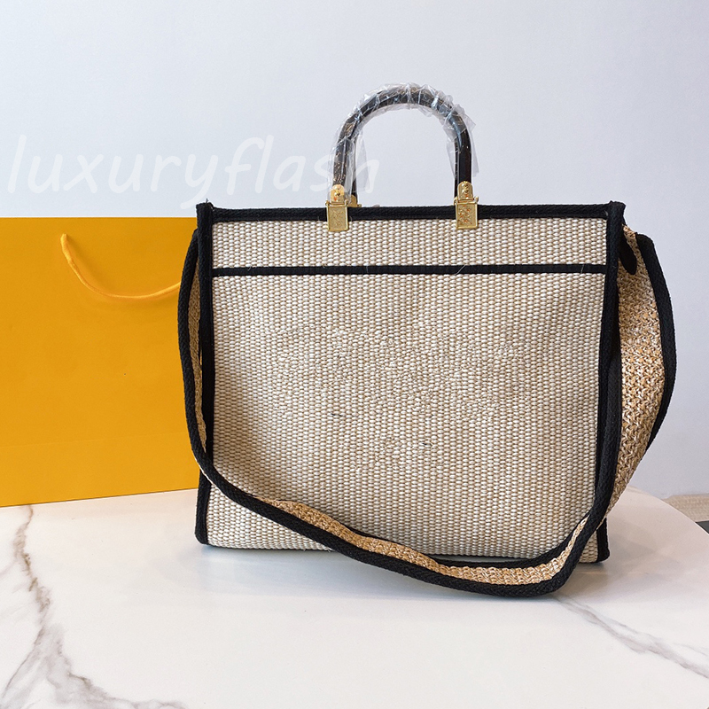 

Designers Latest Straw Woven TOTE Bag Large-capacity 2021 Women Luxurys Handbags Fashion Casual High-quality Summer Shoulder Purses, No box
