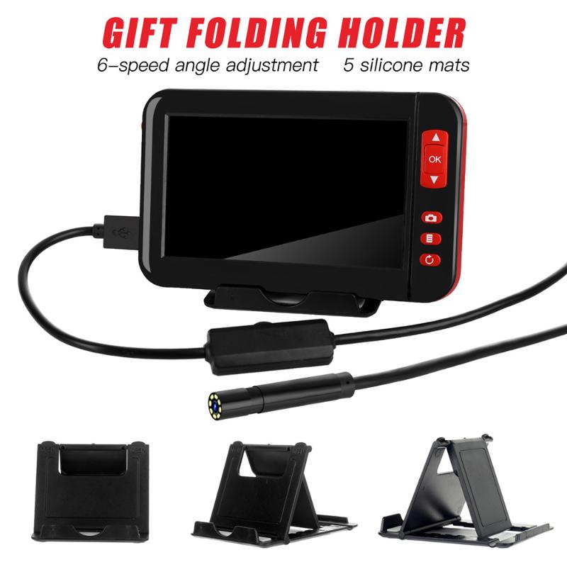 

Cameras Kebidumei 1080P HD Auto Repair Inspection Camera Endoscope 4.3 Inch 8mm USB Lithium Battery Snake Hard 2/5/10m