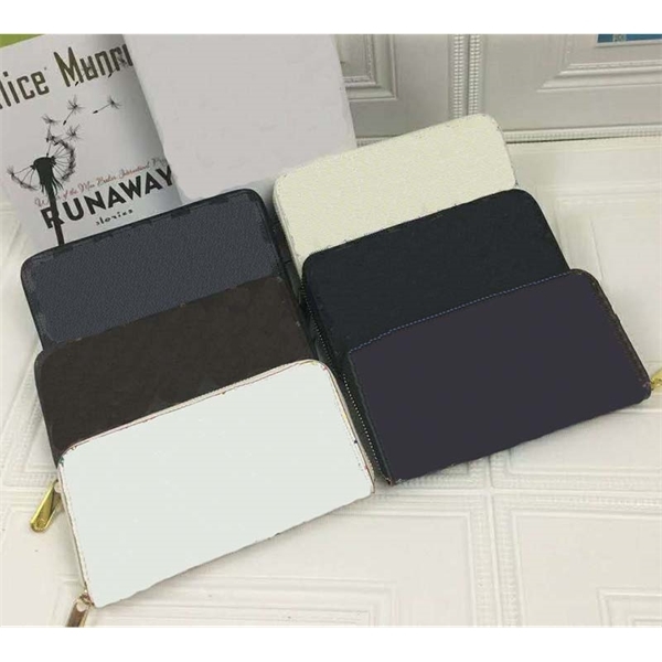

M41894 M41895 M41896 Coin Purses ZIPPY Wallet Mono Leather Canvas 12 Credit Card Slots Long Zipper Wallets Card Holder change Purse Women Zi, Red;black