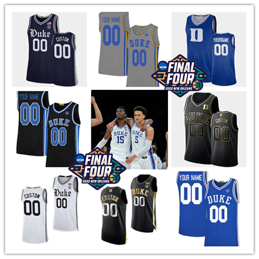 

2022 NCAA Blue Devils Stitched College Basketball Jersey 5 Paolo Banchero Jerseys 21 AJ Griffin 3 Jeremy Roach 1 Trevor Keels 15 Mark Williams 55 Spencer Hubbard, Blue jersey