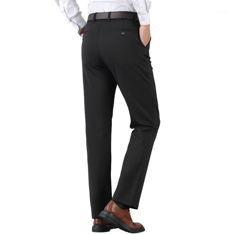 

Men's Pants Thick Autumn And Winter Trousers Middle-aged Casual High Waist Long Stretch Dad Outfit, Khaki (thick)
