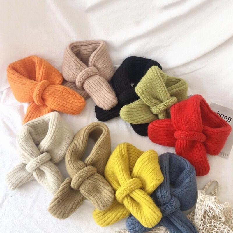 

Scarves Autumn Winter Kids Cute Baby Boys Girls Warm Knitted Scarf Wool Collar Neck