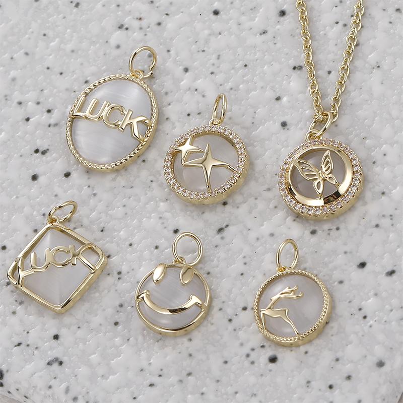 

Charms Fashion Geometry Round/oval Shape 10pcs/lot Opal Decoration Copper Diy Jewelry Earring/necklace Pendants Accessory, Bronze;silver