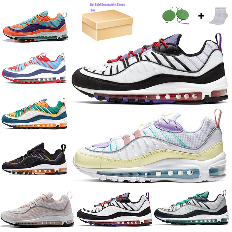 

Free Run Men Women 98 Running Shoes Triple White Black 98s La Mezcla Cone Barely Rose Easter Pastel Tones Red Outdoor Sneakers Size 36-45