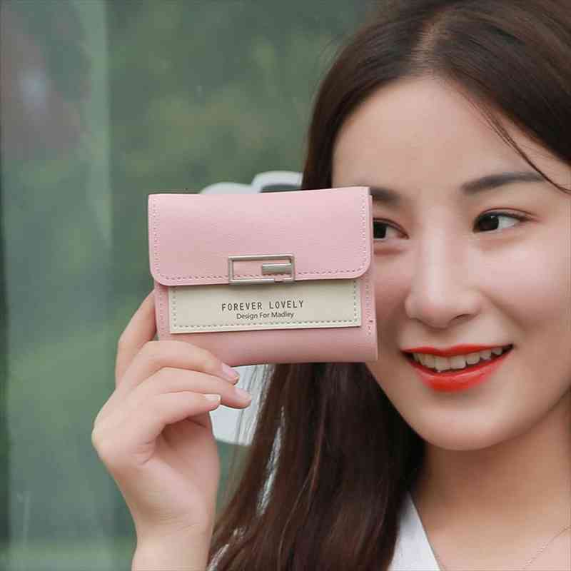 

fashion brand designer small wallet for women card holder zipper coin purses ladies slim female purse, Red;black